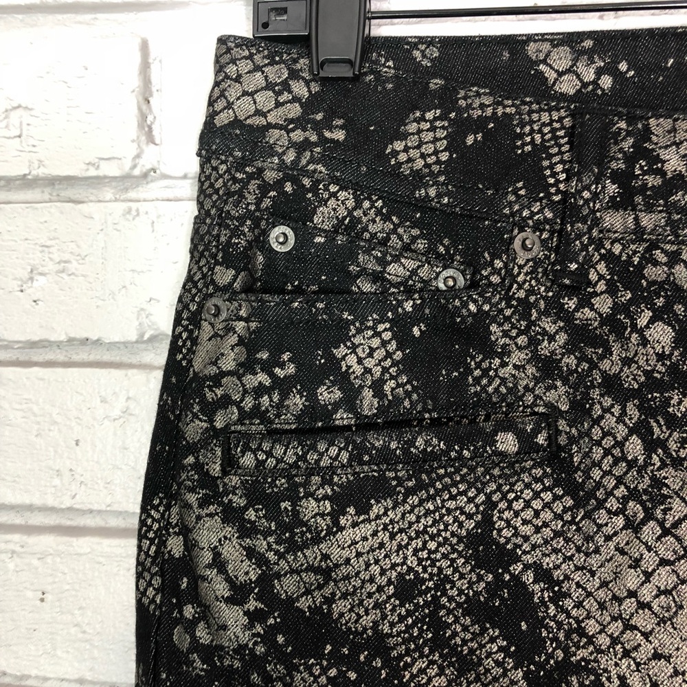 Free People Women’s Metallic Python Print Skinny … - image 2